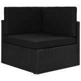 VidaXL Poly Rattan Tweezitsbank Zwart - 46% Korting! Outlet!
