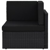 VidaXL Poly Rattan Tweezitsbank Zwart - 46% Korting! Outlet!