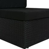VidaXL Poly Rattan Tweezitsbank Zwart - 46% Korting! Outlet!