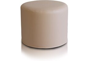 Poef Kunstleer Cappuccino - 43x53cm - 51% Korting!