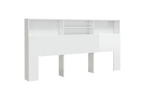 VidaXL Hoofdbordkast Hoogglans Wit (200x19x103,5 cm) - 64% Korting!