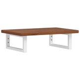 VidaXL Wastafelblad Massief Hout Donkerbruin - 60x40x2,5cm | 79% KORTING!