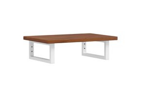 VidaXL Wastafelblad Massief Hout Donkerbruin - 60x40x2,5cm | 79% KORTING!