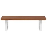 VidaXL Wastafelblad Massief Hout Donkerbruin - 60x40x2,5cm | 79% KORTING!