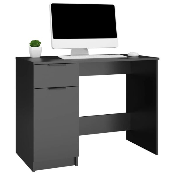 VidaXL Bureau Zwart 100x50x75 cm Bewerkt Hout - 40% Korting!