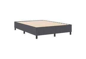 vidaXL Boxspring Bed Donkergrijs 140x200cm Katoen - 35% Korting!