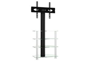 vidaXL TV Hoekstandaard 4-laags (32-70") | Zwart/Zilver | 40% Korting