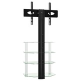 vidaXL TV Hoekstandaard 4-laags (32-70") | Zwart/Zilver | 40% Korting