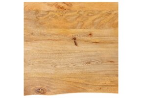 vidaXL Tafelblad Mangohout 80x80cm met Natuurlijke Rand - 55% Korting!