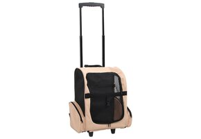 VidaXL Huisdierentrolley Inklapbaar Beige - 40% Korting!