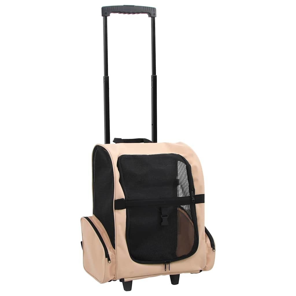 VidaXL Huisdierentrolley Inklapbaar Beige - 40% Korting!