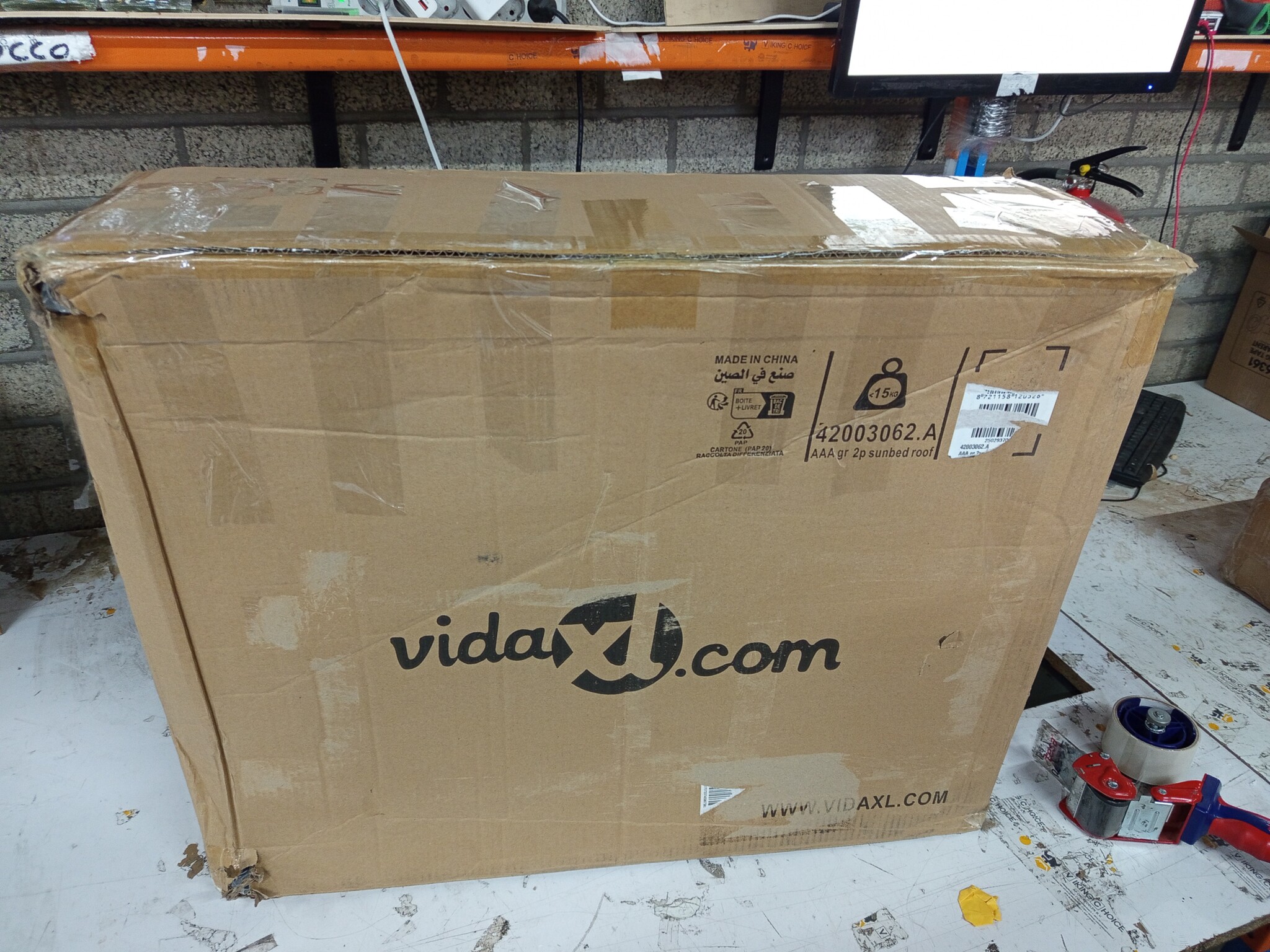 vidaXL 2-persoons Ligstoel Grijs - 55% KORTING! Lichte Krasjes