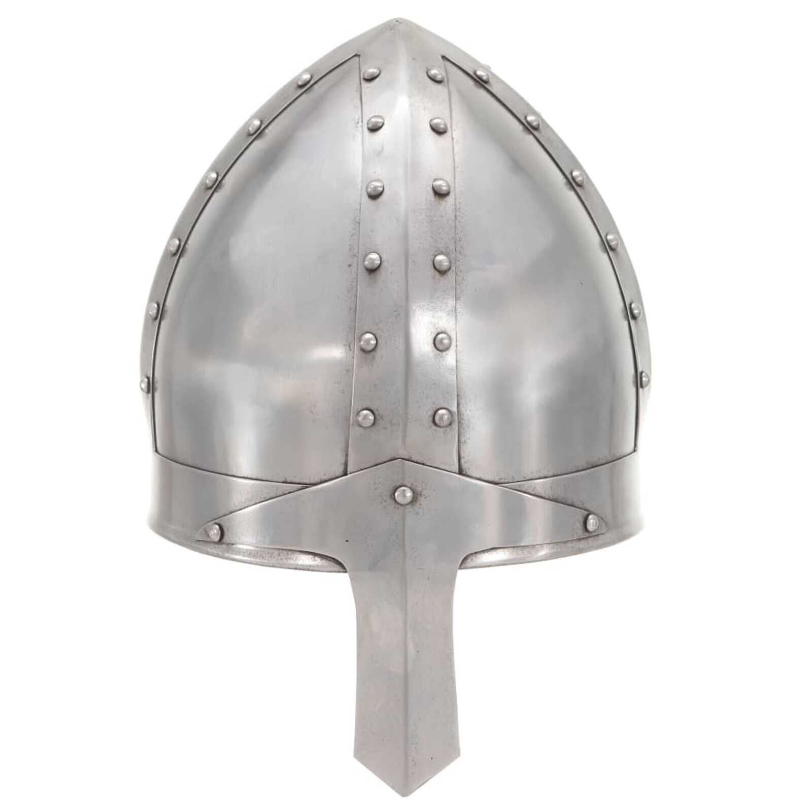 vidaXL Ridderhelm Replica LARP Staal Zilverkleurig - 40% Korting!