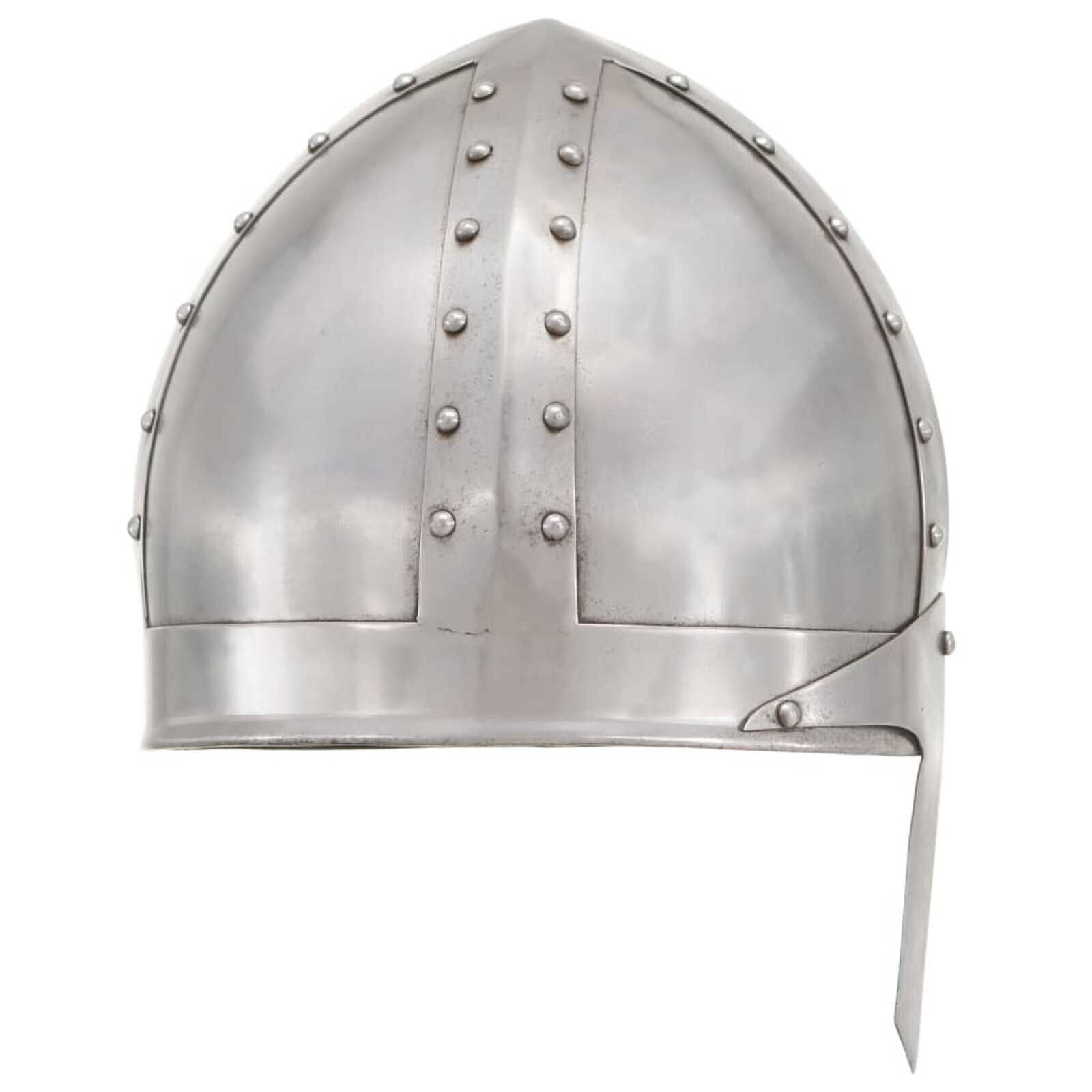 vidaXL Ridderhelm Replica LARP Staal Zilverkleurig - 40% Korting!