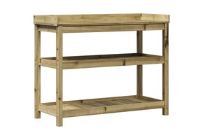 VidaXL Oppottafel met schappen - Geïmpregneerd Hout - 40% Korting!