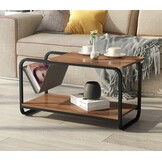 Bijzettafel met Krantenbak - Loft Stijl - 40% Korting!