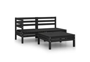 VidaXL 3-delige Loungeset Grenenhout - 55% Korting! Kleine Krasjes