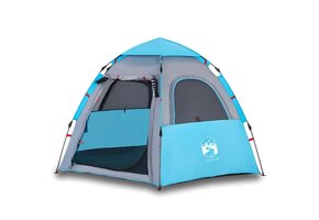 vidaXL Kampeertent 4-persoons Blauw - Direct Klaar! (60% Korting)