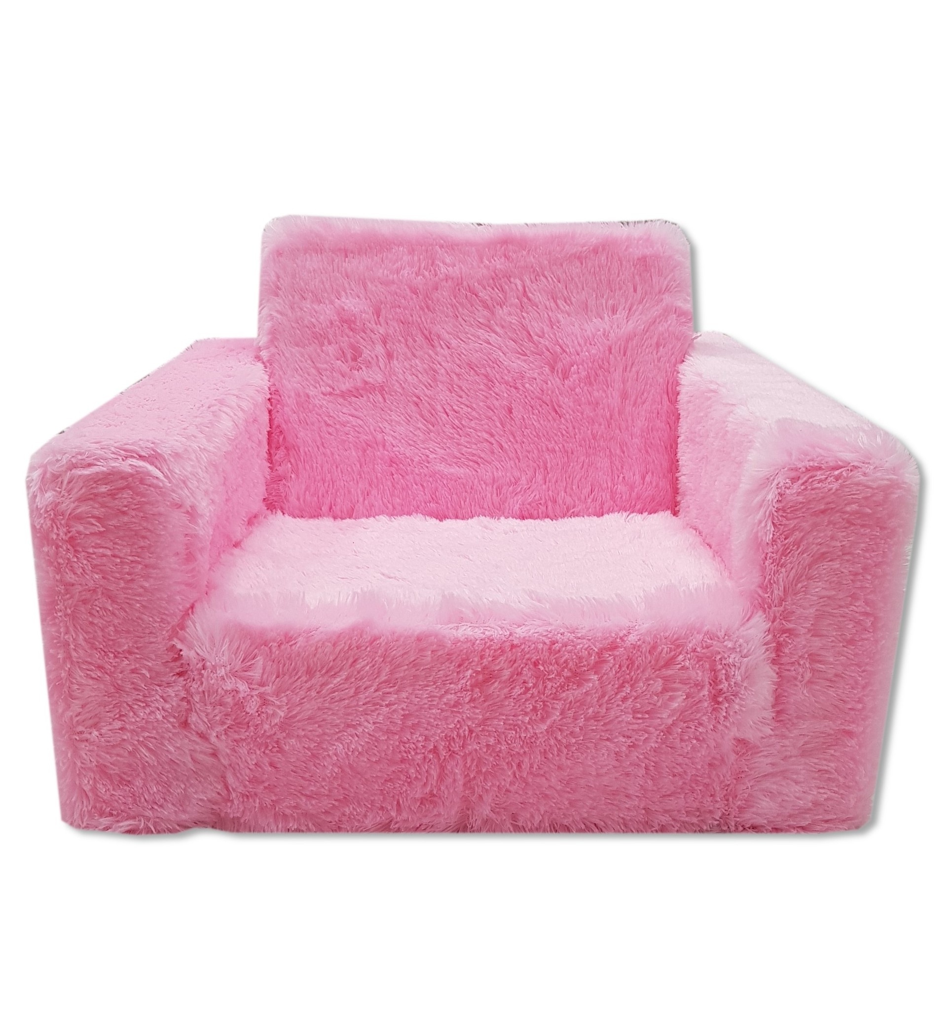 Kinder Slaapbank & Logeerbed Roze Pluche - 40% Korting!