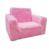 Kinder Slaapbank & Logeerbed Roze Pluche - 40% Korting!