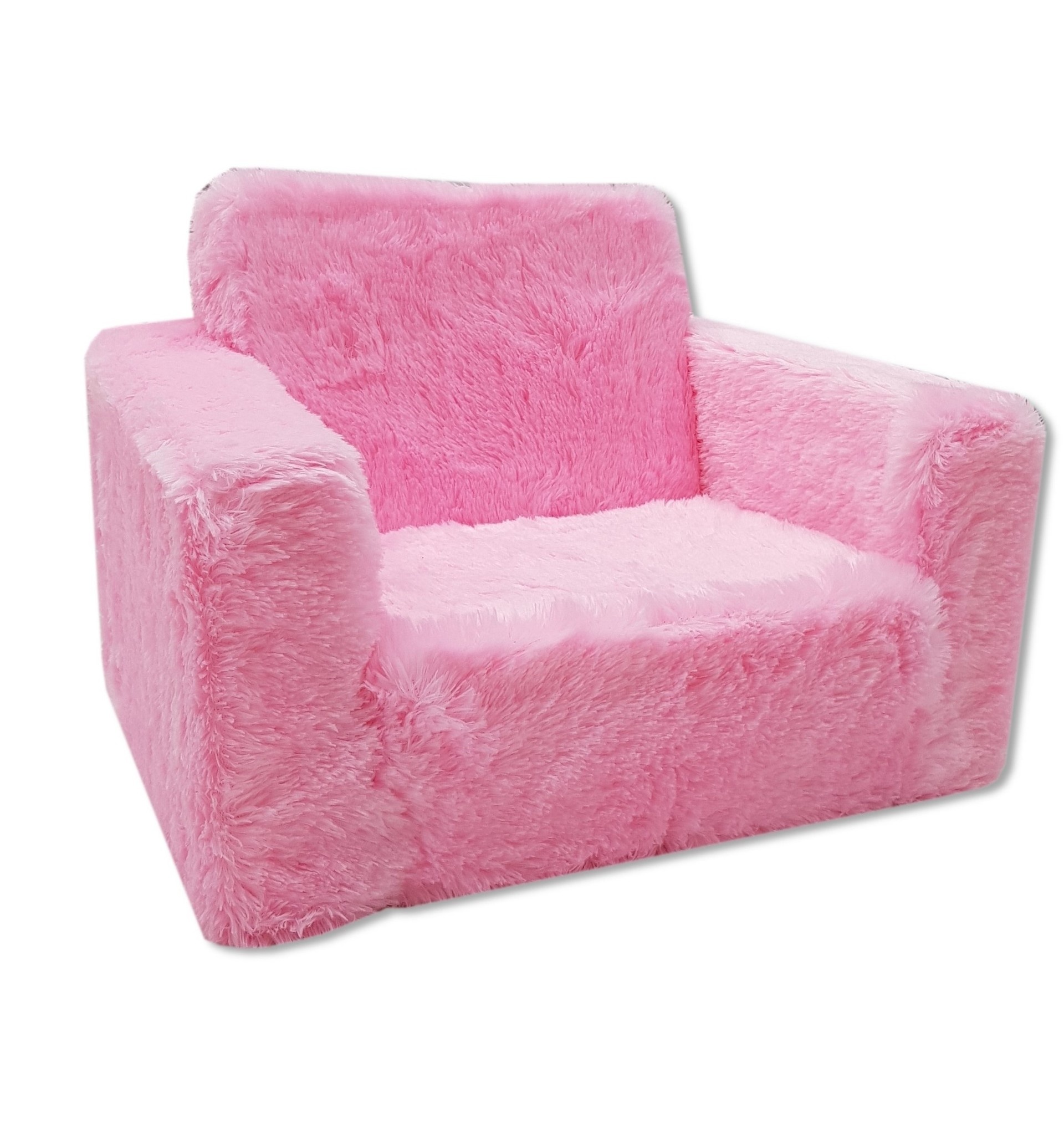 Kinder Slaapbank & Logeerbed Roze Pluche - 40% Korting!
