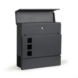 Brievenbus Antraciet Metaal 37x37x10cm - Krantenvak | 40% Korting!