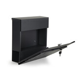 Brievenbus Antraciet Metaal 37x37x10cm - Krantenvak | 40% Korting!