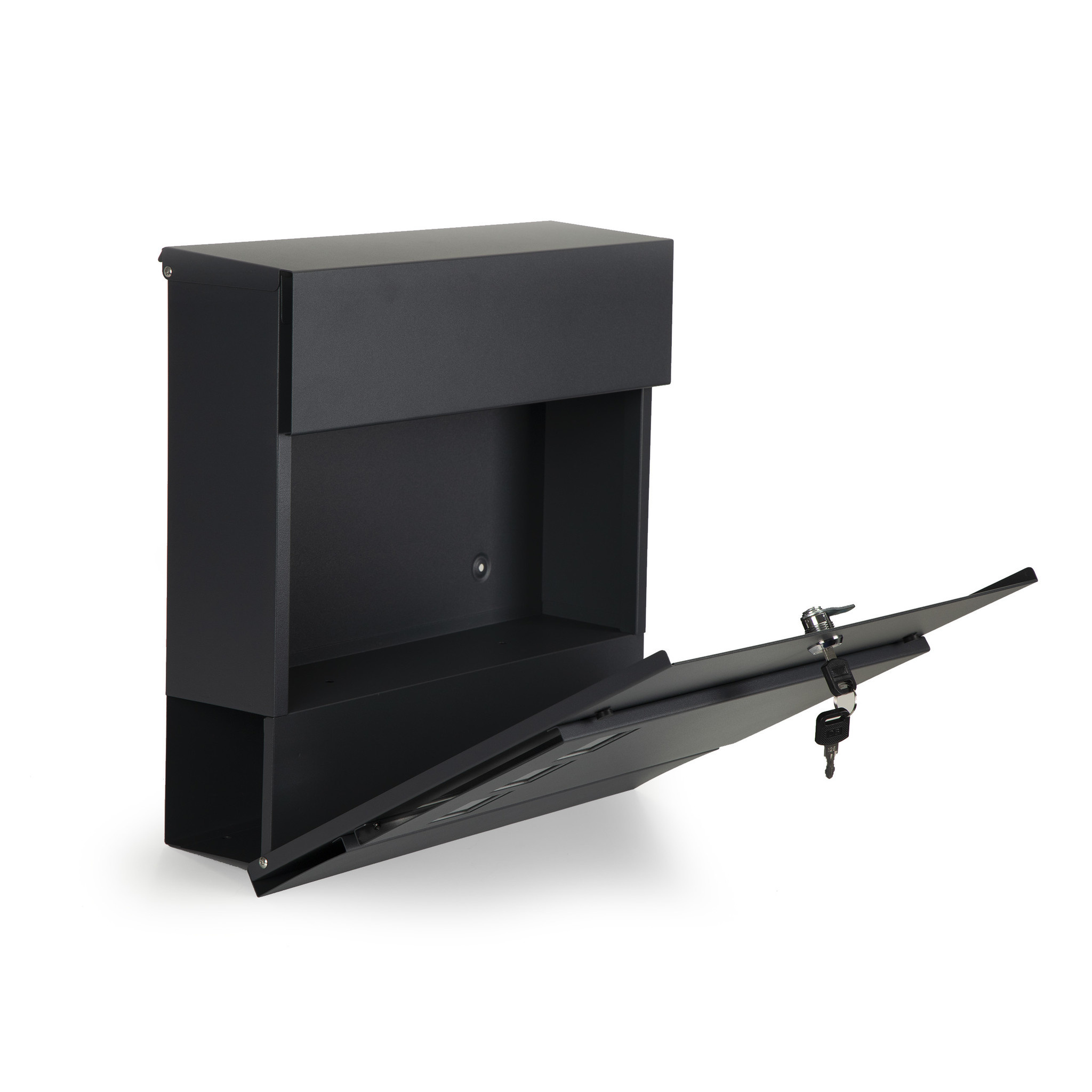 Brievenbus Antraciet Metaal 37x37x10cm - Krantenvak | 40% Korting!