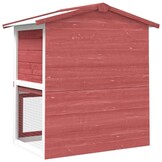 vidaXL Konijnenhok Buiten Hout Rood - Nu 55% Korting!