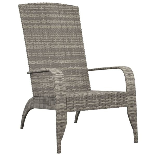 VidaXL Adirondack Tuinstoel Poly Rattan Grijs - 55% Korting!