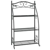 vidaXL Bloemenrek Zwart - 55% Korting! Licht Krasjes | 56x30x96 cm