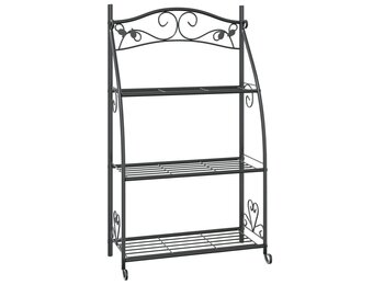 vidaXL Bloemenrek Zwart - 55% Korting! Licht Krasjes | 56x30x96 cm