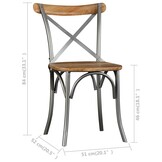vidaXL Eetkamerstoelen 2 st. Massief Mangohout - Nu 46% Korting!