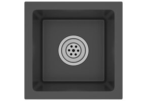 vidaXL Luxe RVS Spoelbak Zwart - 41% Korting! Ongebruikt