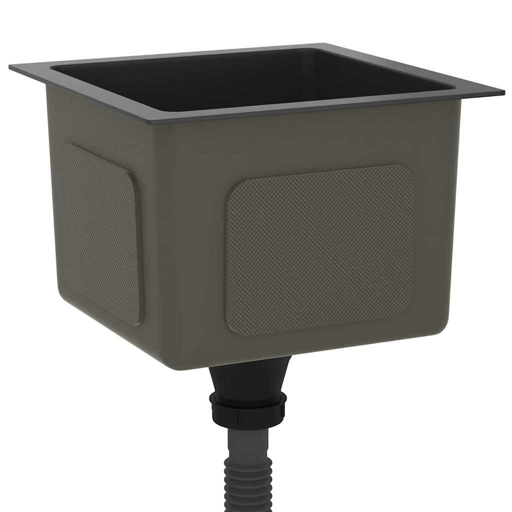 vidaXL Luxe RVS Spoelbak Zwart - 41% Korting! Ongebruikt