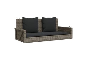 VidaXL Schommelbank Poly Rattan Grijs - Nu 42% Korting!