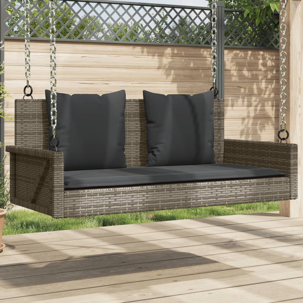 VidaXL Schommelbank Poly Rattan Grijs - Nu 42% Korting!