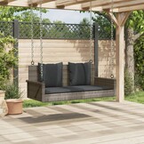 VidaXL Schommelbank Poly Rattan Grijs - Nu 42% Korting!