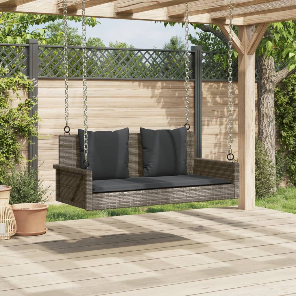 VidaXL Schommelbank Poly Rattan Grijs - Nu 42% Korting!