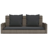 VidaXL Schommelbank Poly Rattan Grijs - Nu 42% Korting!