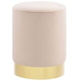 VidaXL Luxe Kruk Fluweel Abrikoos/Goud - 35% Korting!