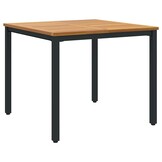 vidaXL Tuintafel Acaciahout Naturel/Zwart - 46% Korting!
