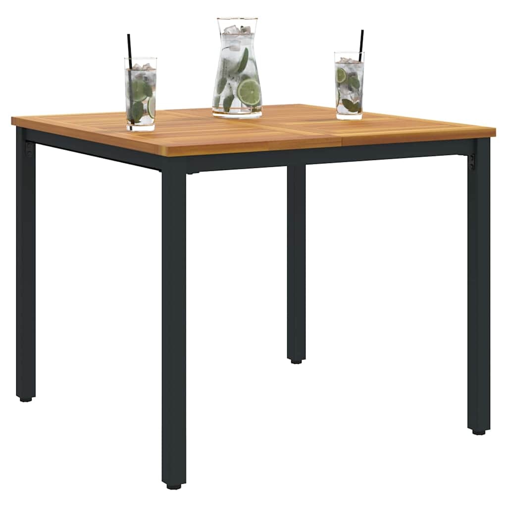 vidaXL Tuintafel Acaciahout Naturel/Zwart - 46% Korting!