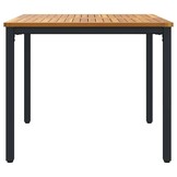 vidaXL Tuintafel Acaciahout Naturel/Zwart - 46% Korting!