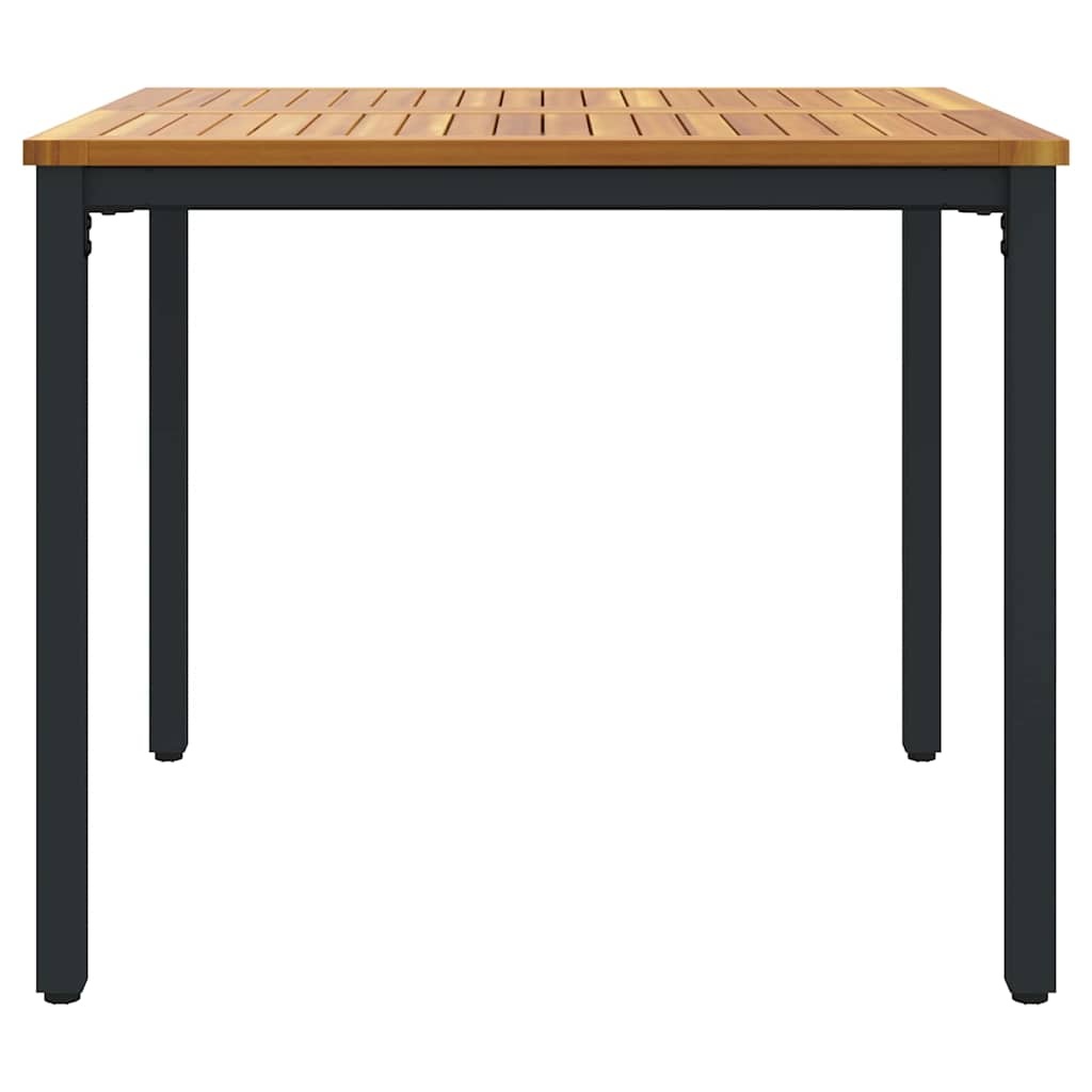 vidaXL Tuintafel Acaciahout Naturel/Zwart - 46% Korting!