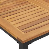 vidaXL Tuintafel Acaciahout Naturel/Zwart - 46% Korting!