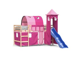 VidaXL Hoogslaper Gordijnen, Tunnel & Toren Roze - 88% Korting!