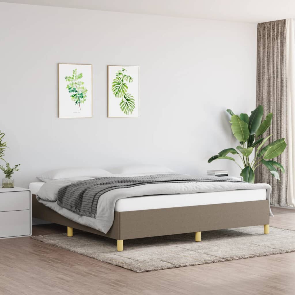 VidaXL Bedframe Taupe 160x200cm - 40% Korting! | Alleen Nog 1 Beschikbaar!