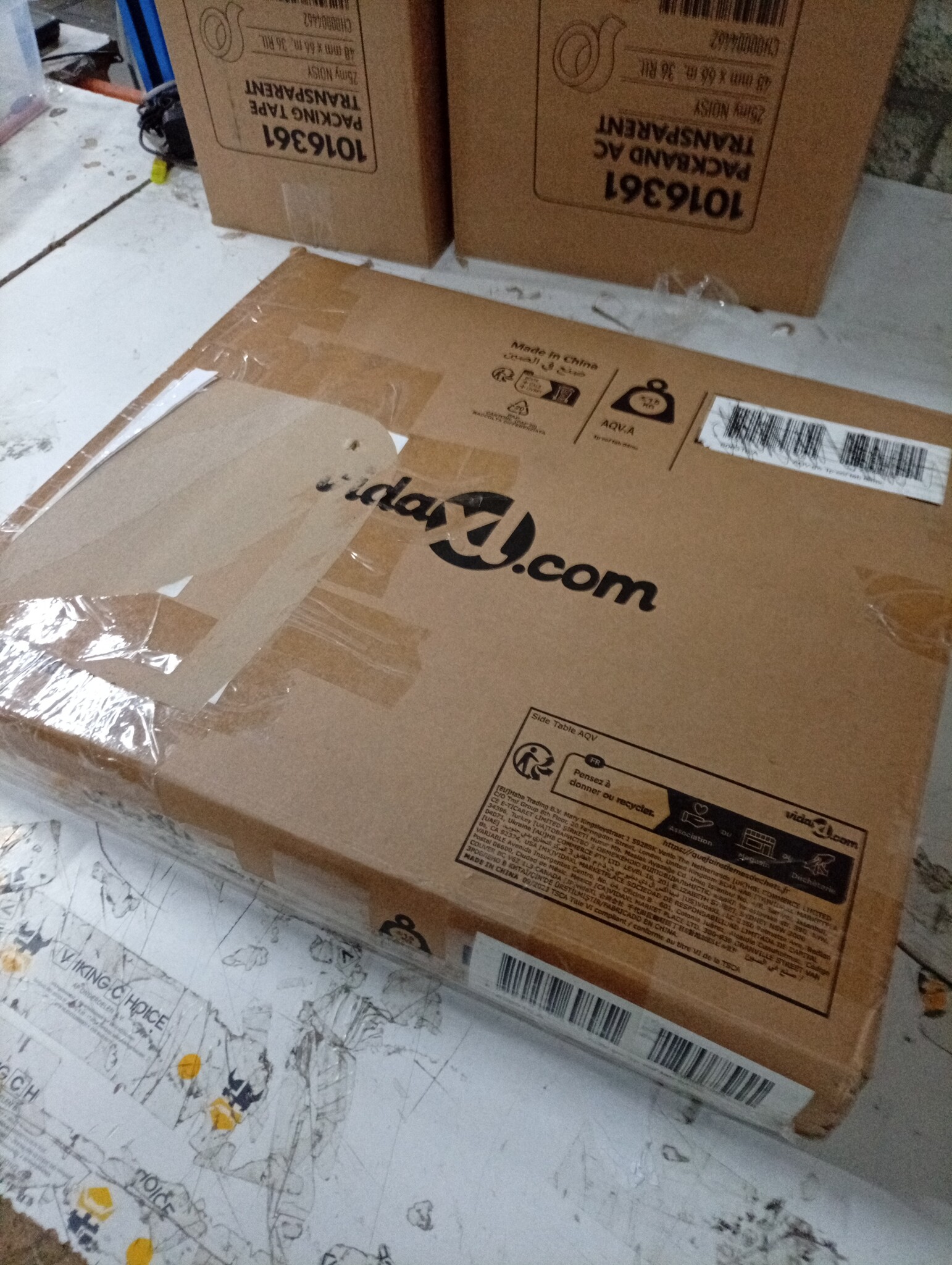 vidaXL Salontafel 40x40x30cm Hoogglans Wit Bewerkt Hout | 55% Korting!