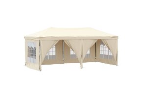 VidaXL Partytent 3x6m Crème - Inklapbaar & Waterafstotend - 40% Korting!
